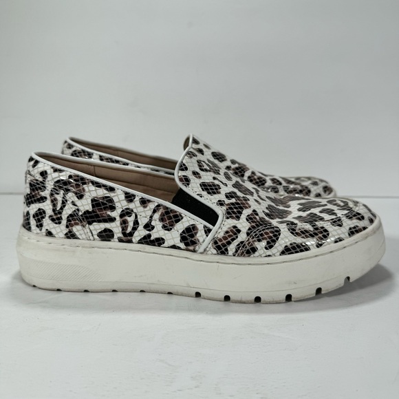 Vionic Dinora Leopard Snakeskin Slip-On Platform Sneakers White Leopard Size 6.5 - Picture 4 of 10